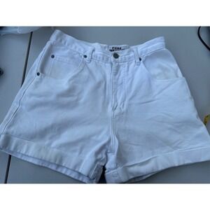 Forewarned Vintage White Denim Shorts Womens Size 8 High Waisted 100% Cotton USA